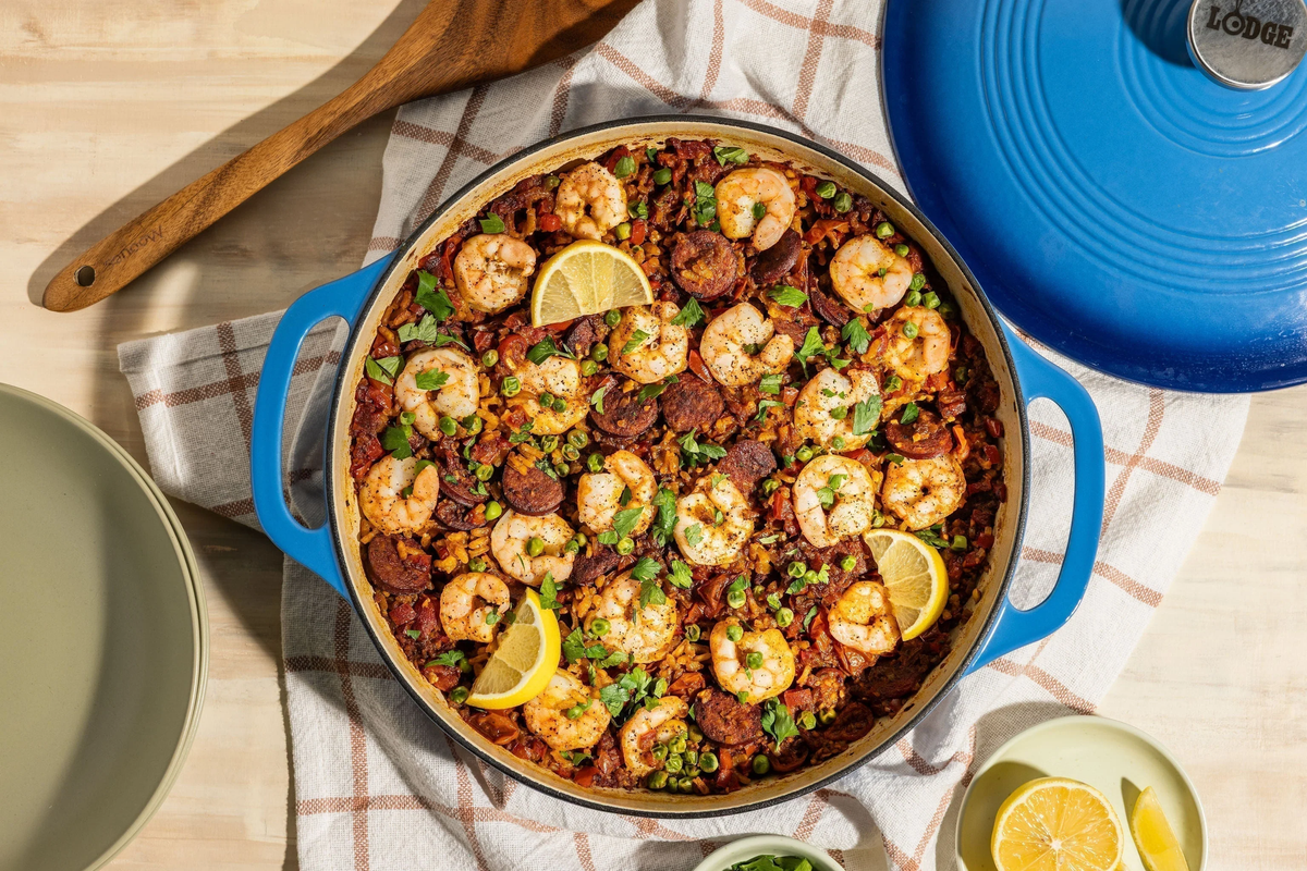 Shrimp & Andouille Stovetop Paella
